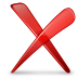 Hot Red X Icon 72x72 png
